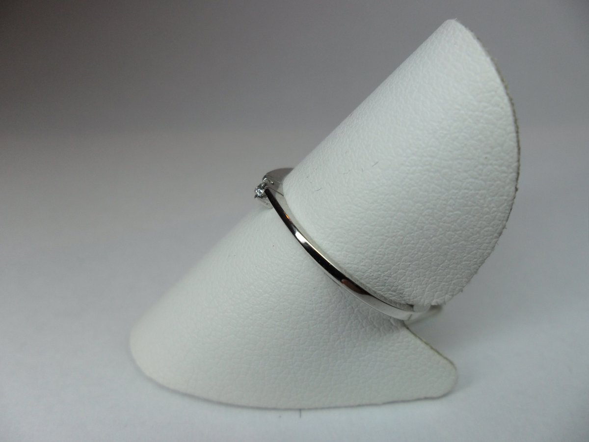 Asymmetrische fantasie ring Witgoud 0.02 crt.    